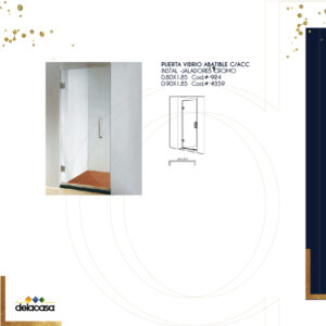 Puerta Vidrio Abatible C/ACC