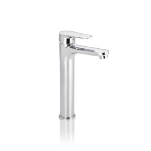 Grifo lavamanos monomando, cuello alto Palma Momoblock Alta Cromo